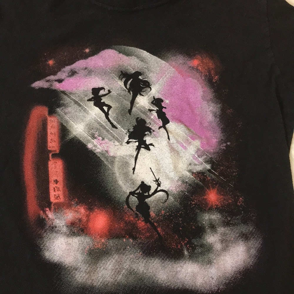 Sailor moon black graphic tee